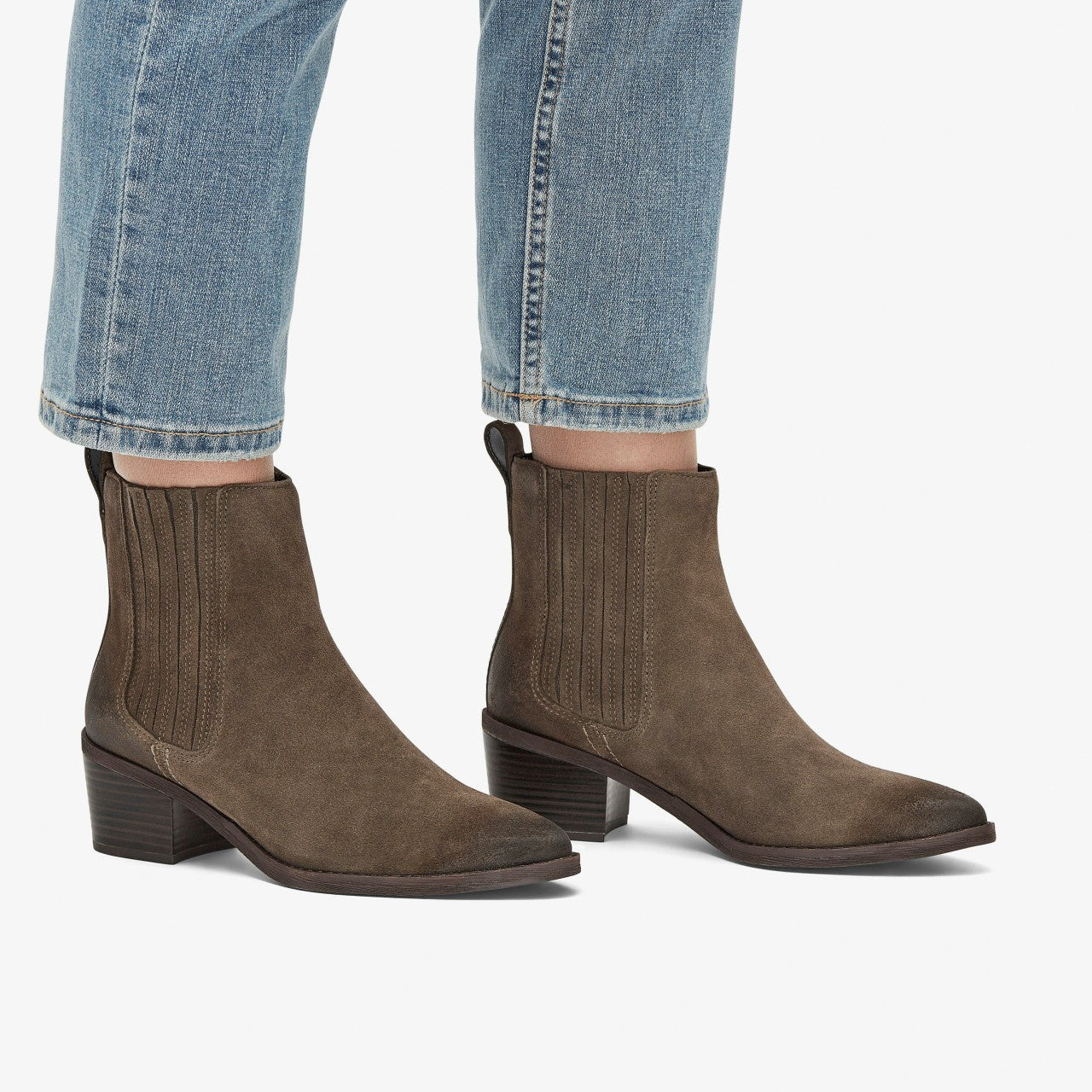 Morzine Top Ankle Boot Mole Grey Suede | Clarks for sale - Women