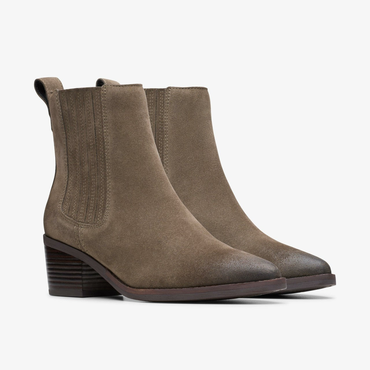Morzine Top Ankle Boot Mole Grey Suede | Clarks for sale - Women