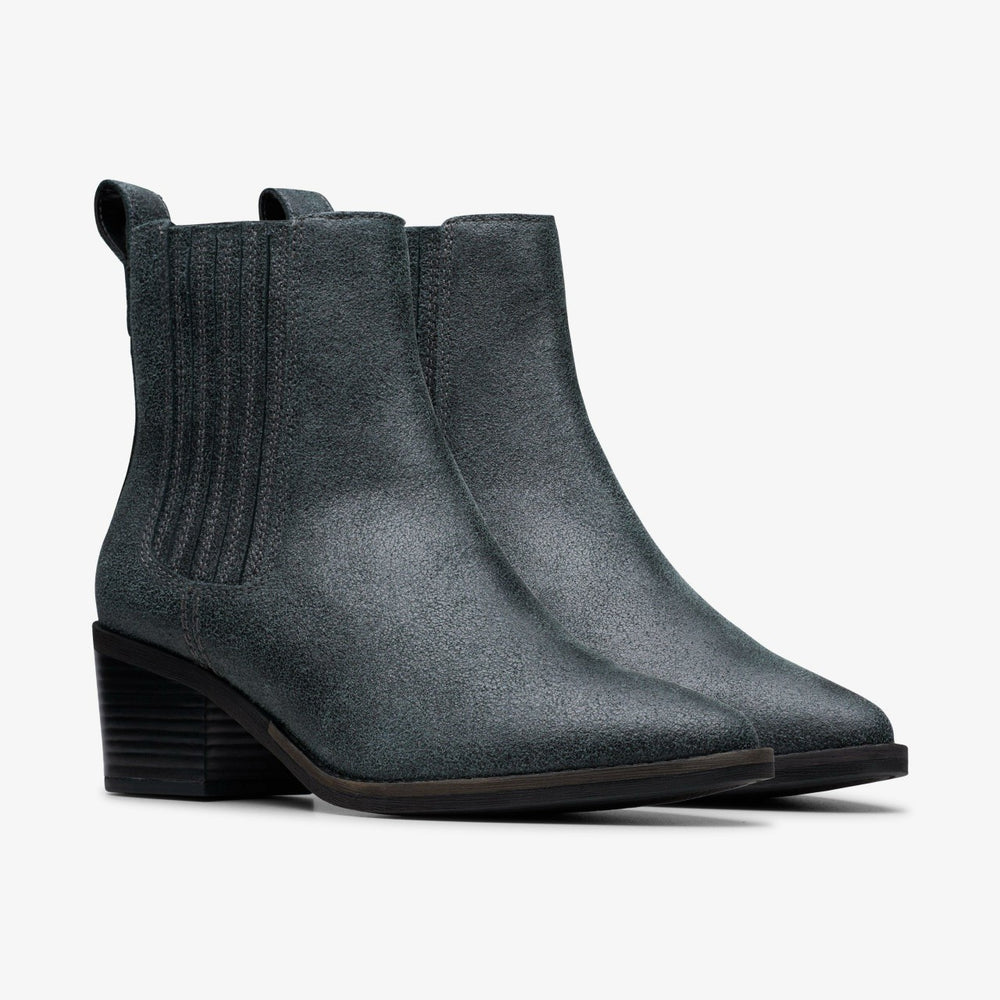 Morzine Top Ankle Boot Pewter Metallic | Clarks online - Women