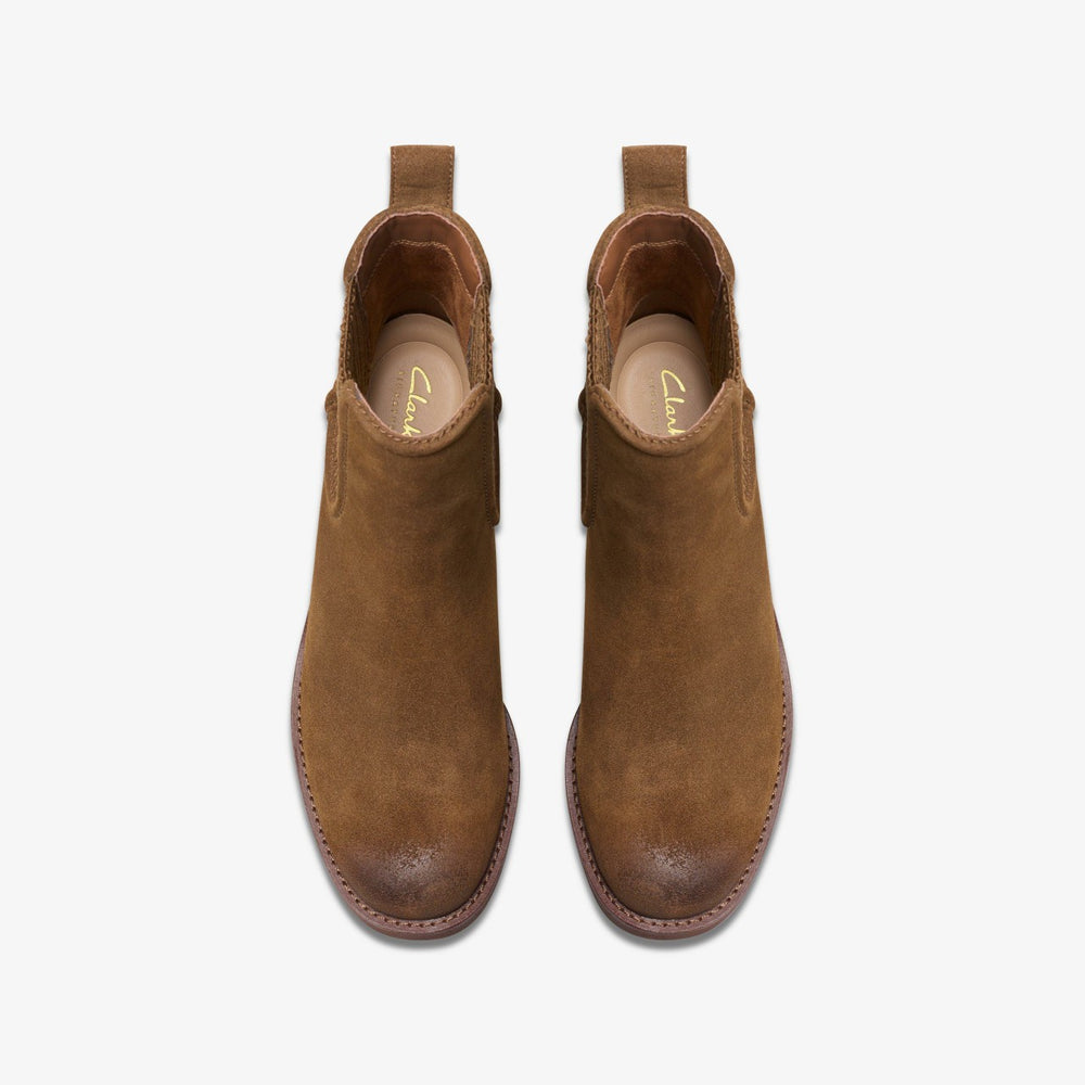 Chamberly Top Walnut Suede | Clarks outlet - Women