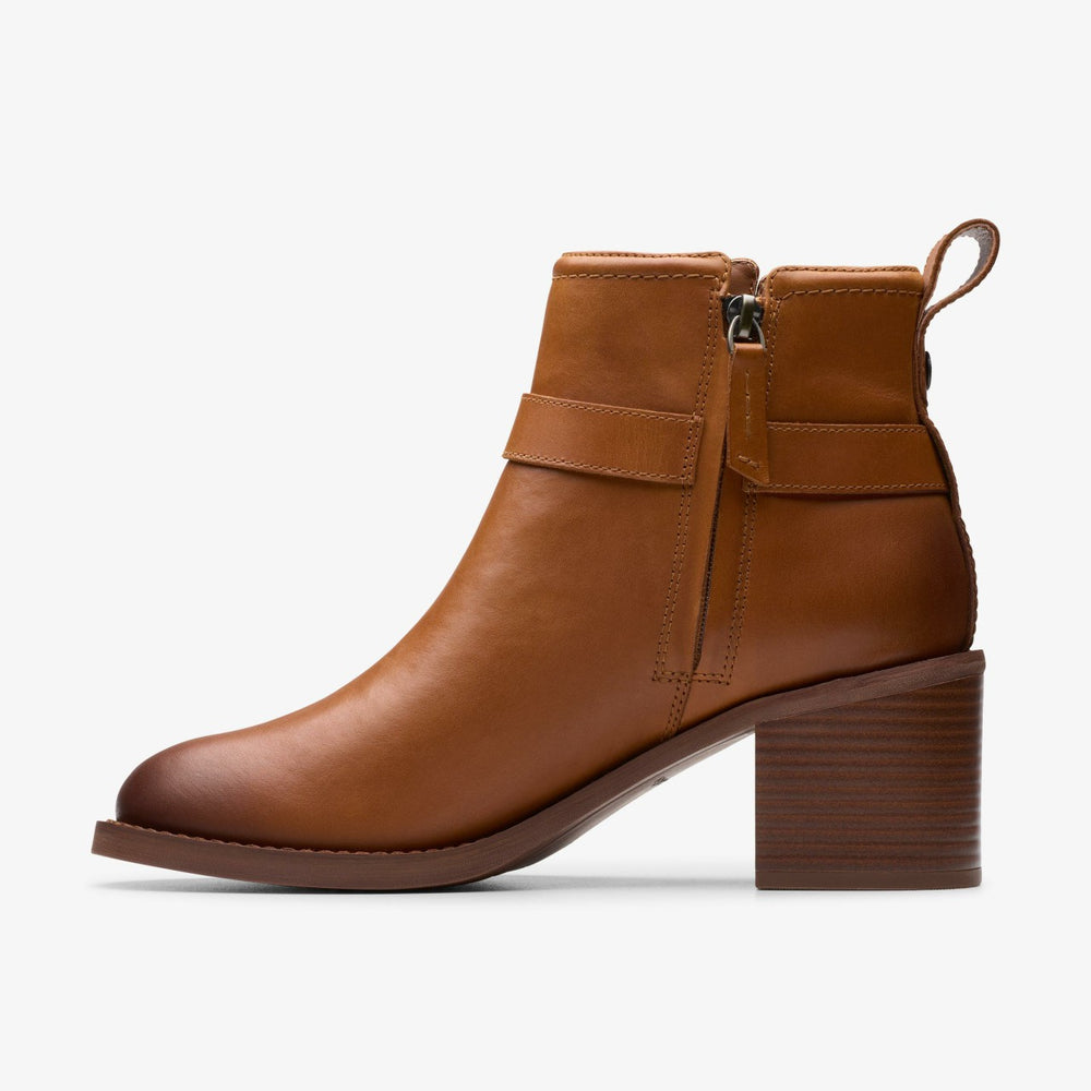 Chamberly Trim Mid Tan Leather | Clarks online - Women