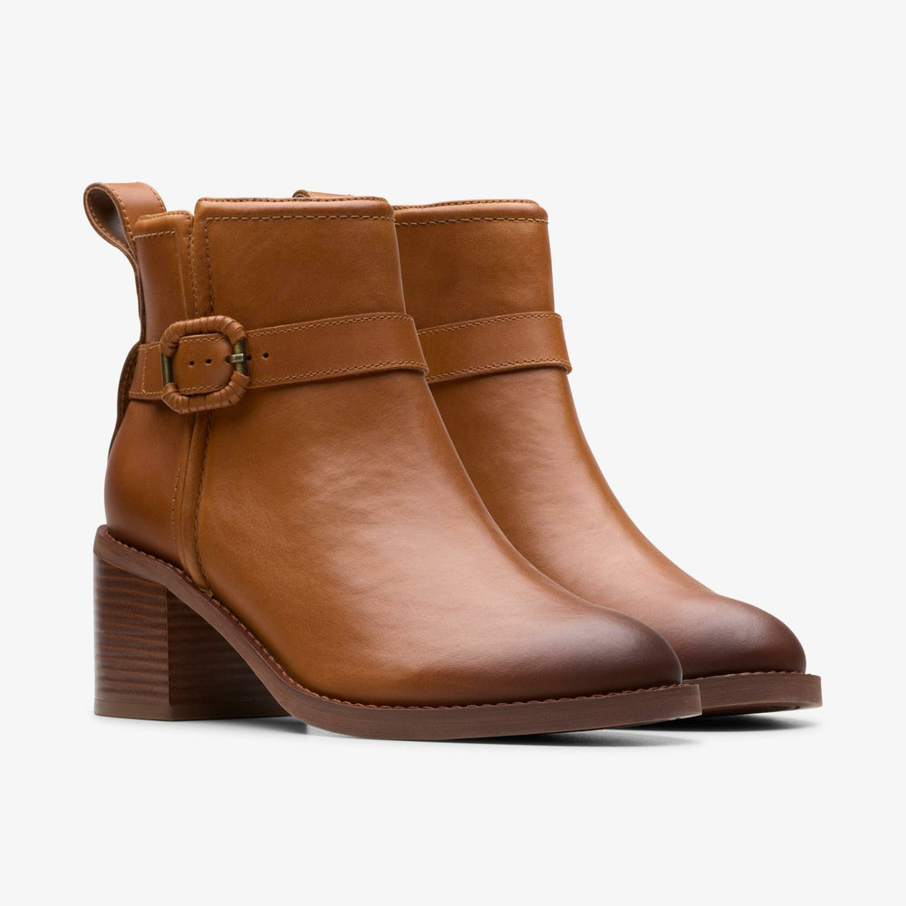 Chamberly Trim Mid Tan Leather | Clarks online - Women