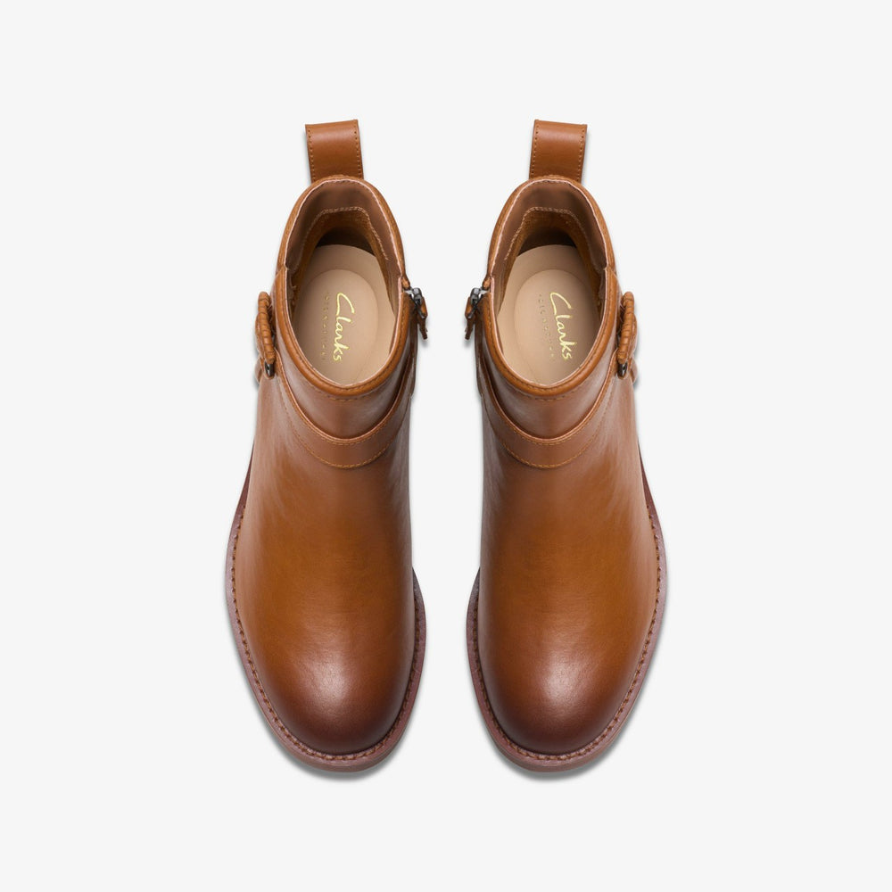 Chamberly Trim Mid Tan Leather | Clarks online - Women