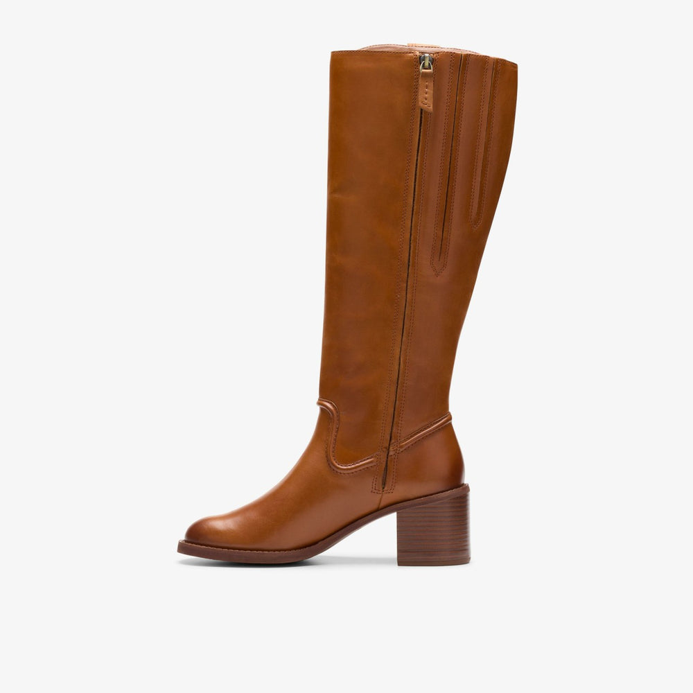 Chamberly Up Mid Tan Leather | Clarks discount - Women