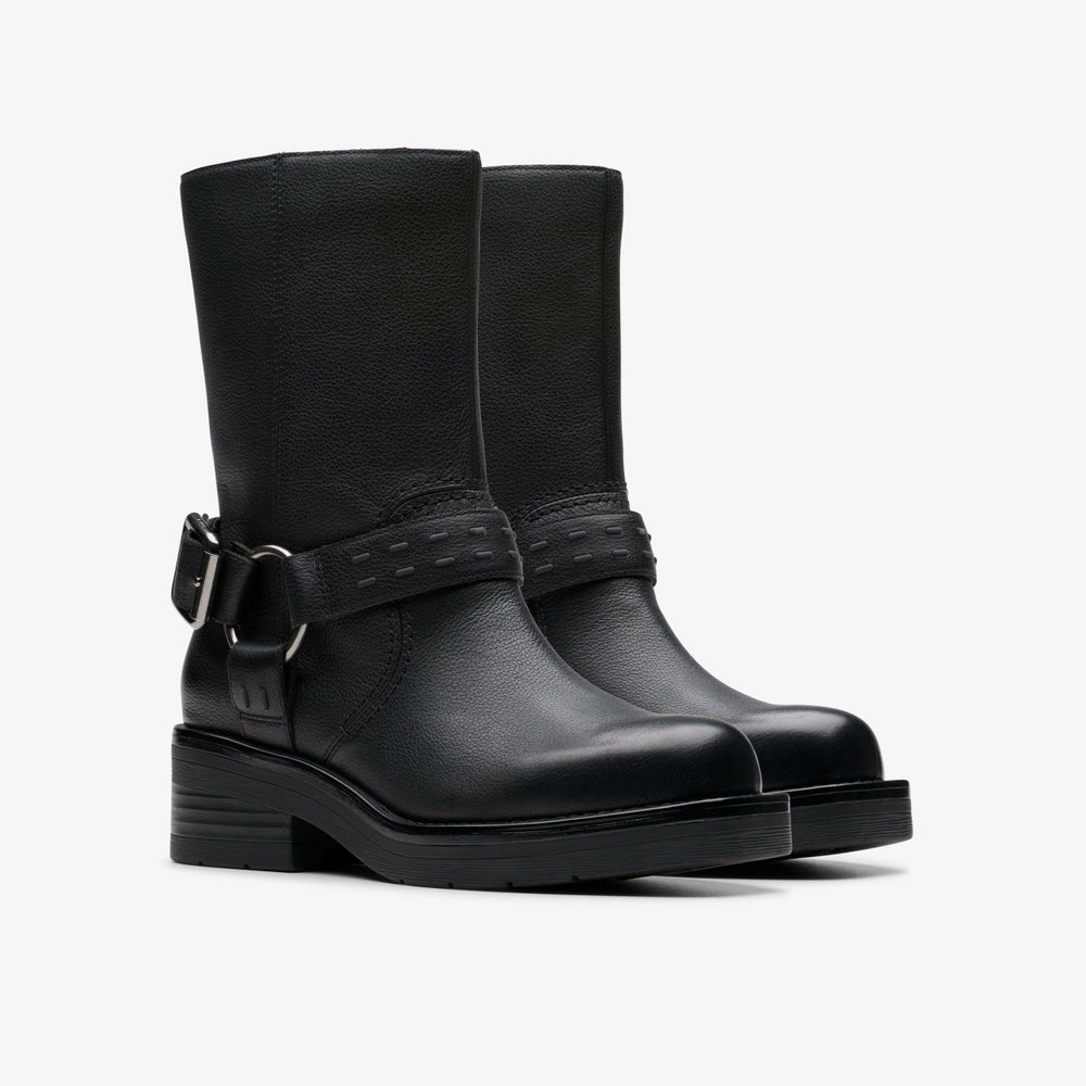Rebelle Up Black Leather | Clarks for sale - Women
