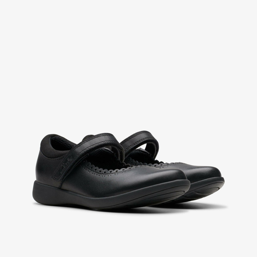 Etch Pure Kid Black Leather | Clarks outlet - Kids