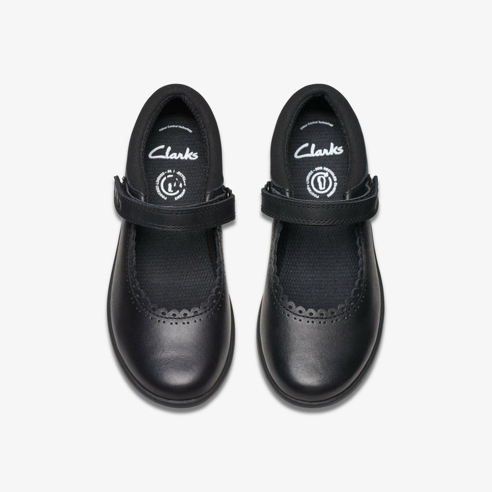 Etch Pure Kid Black Leather | Clarks outlet - Kids