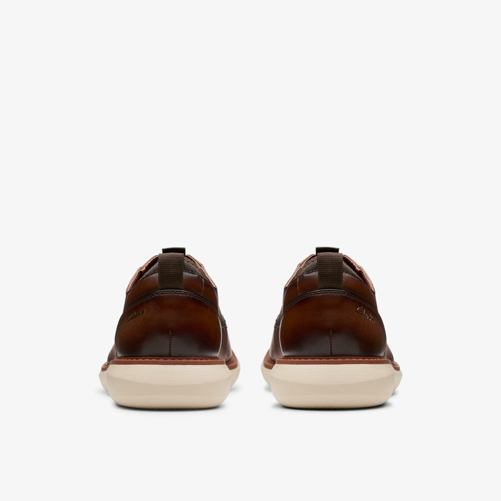 Brantin Plain Dark Tan Leather | Clarks online - Men