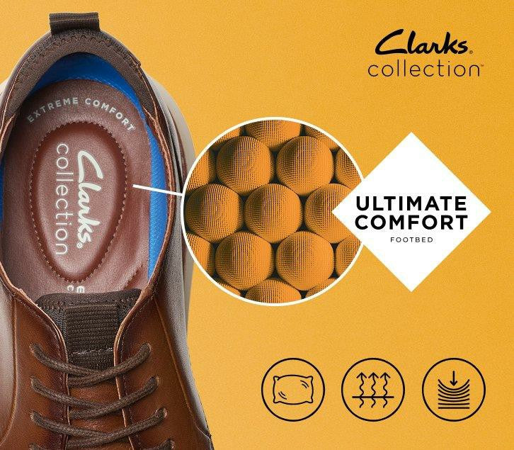 Brantin Plain Navy Leather | Clarks discount - Men