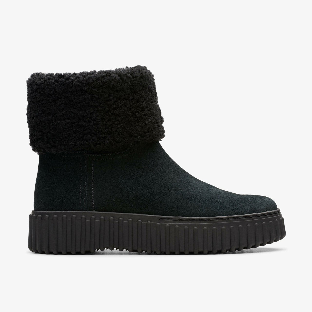 Torhill Turn Black Warmlined Suede | Clarks for sale - Women