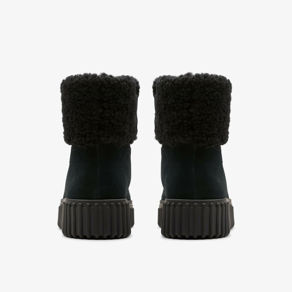 Torhill Turn Black Warmlined Suede | Clarks for sale - Women