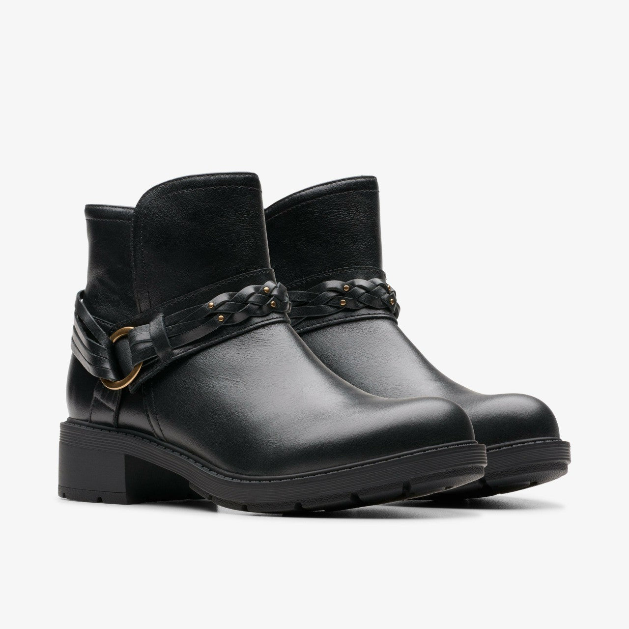 Hearth Kaylie Ankle Boot Black Leather | Clarks outlet - Women