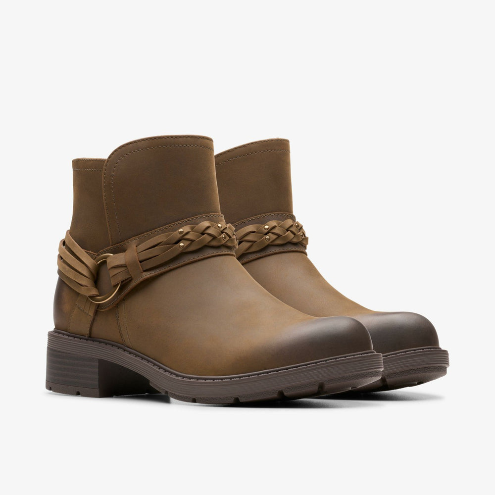 Hearth Kaylie Ankle Boot Mushroom Oily | Clarks discount - Women