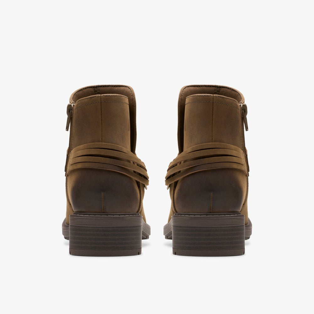 Hearth Kaylie Ankle Boot Mushroom Oily | Clarks discount - Women