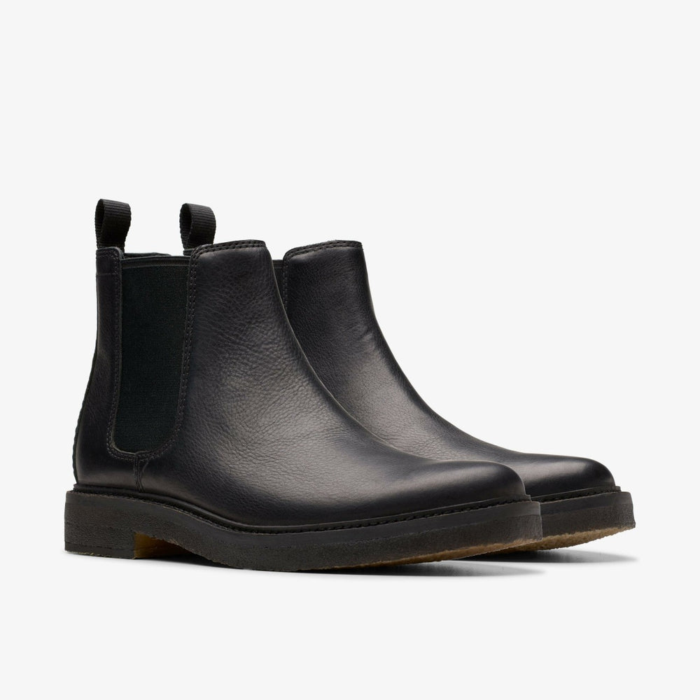 Clarkdale Easy Chelsea Boot Black Leather | Clarks discount - Men