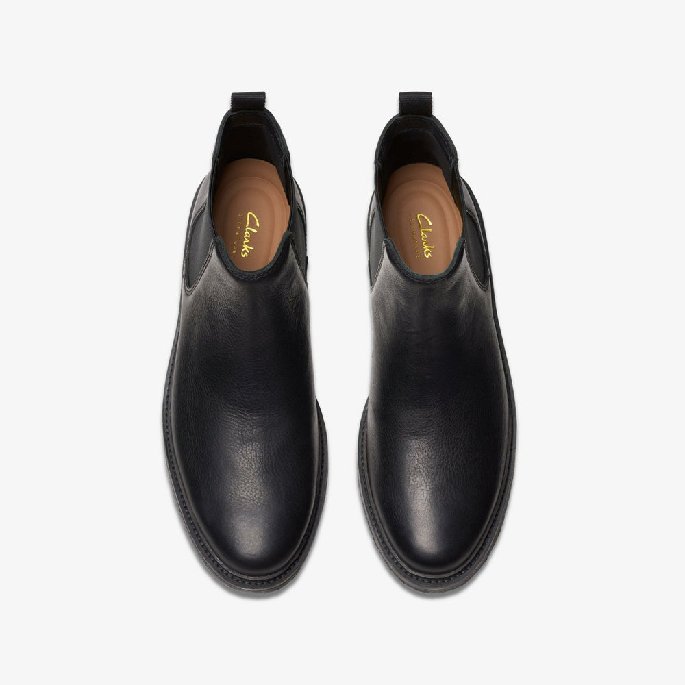 Clarkdale Easy Chelsea Boot Black Leather | Clarks discount - Men