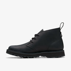 Solsbury Desert Boot Black Leather | Clarks on Sale - Men
