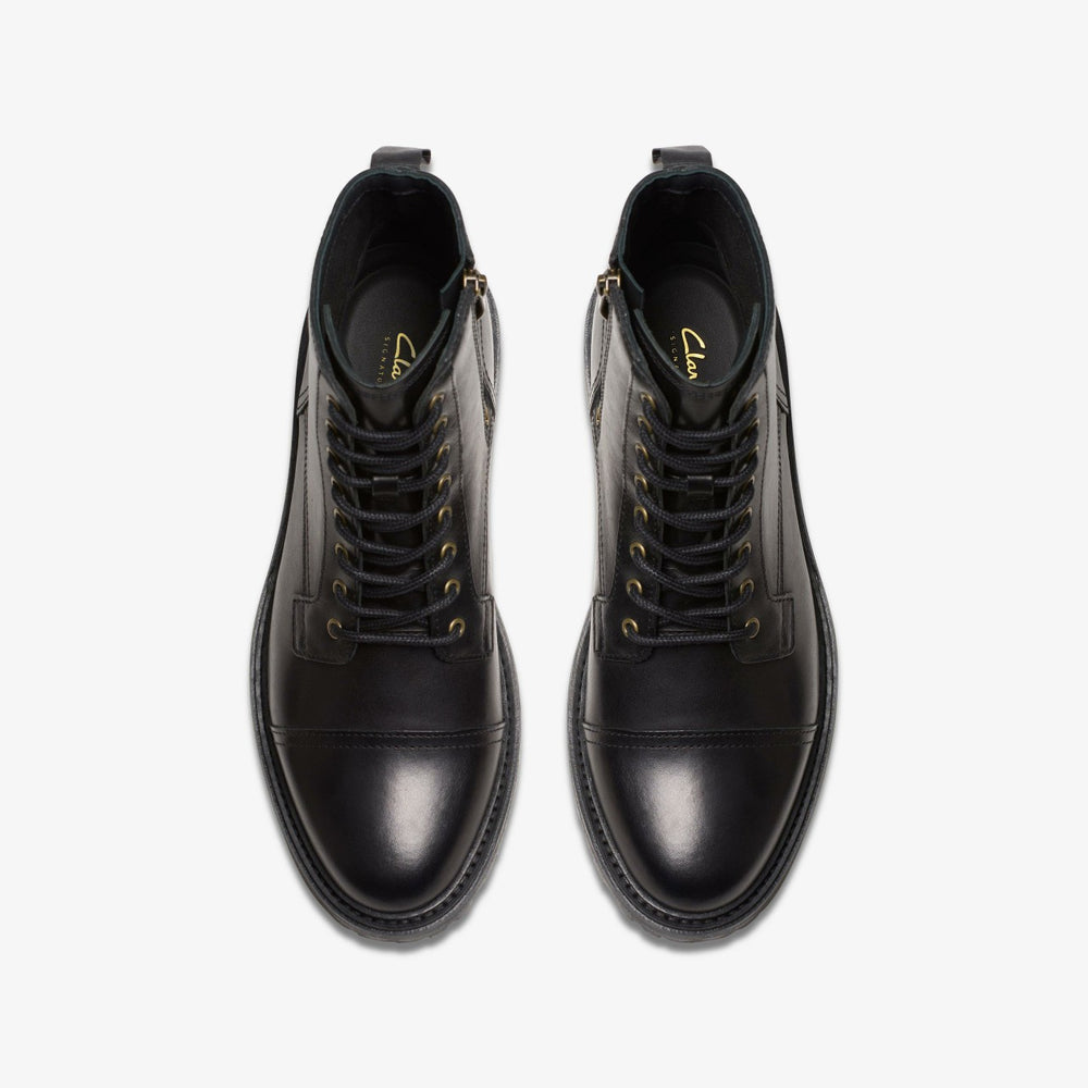 Clarkridge Hi Black Leather | Clarks for sale - Men