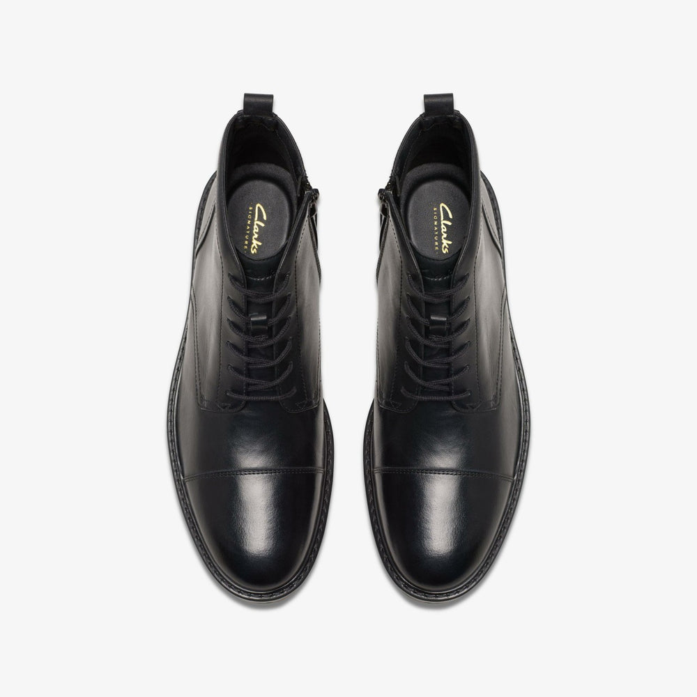 Aldwin Cap Black Leather | Clarks for sale - Men
