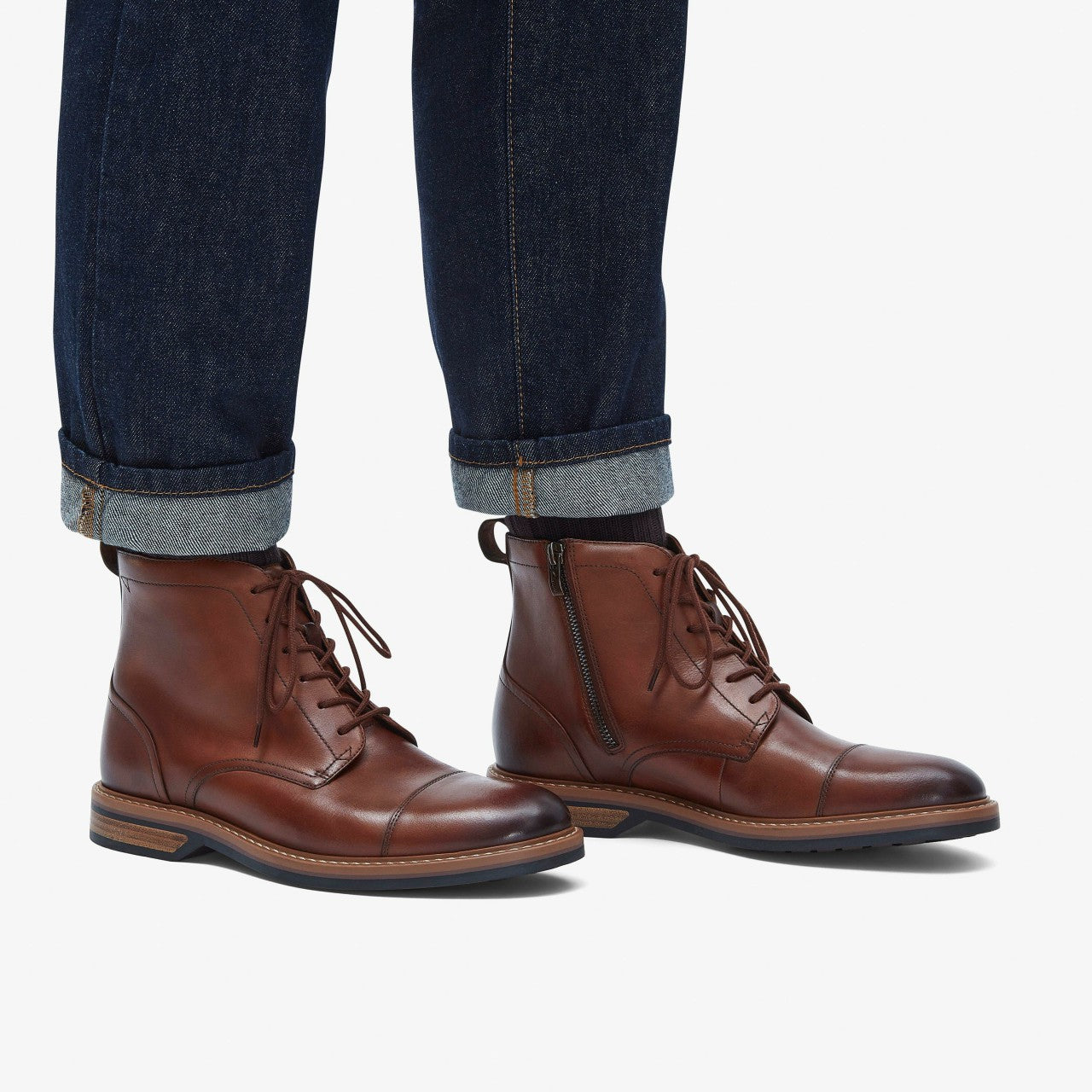 Aldwin Cap Mid Tan Leather | Clarks Sale - Men