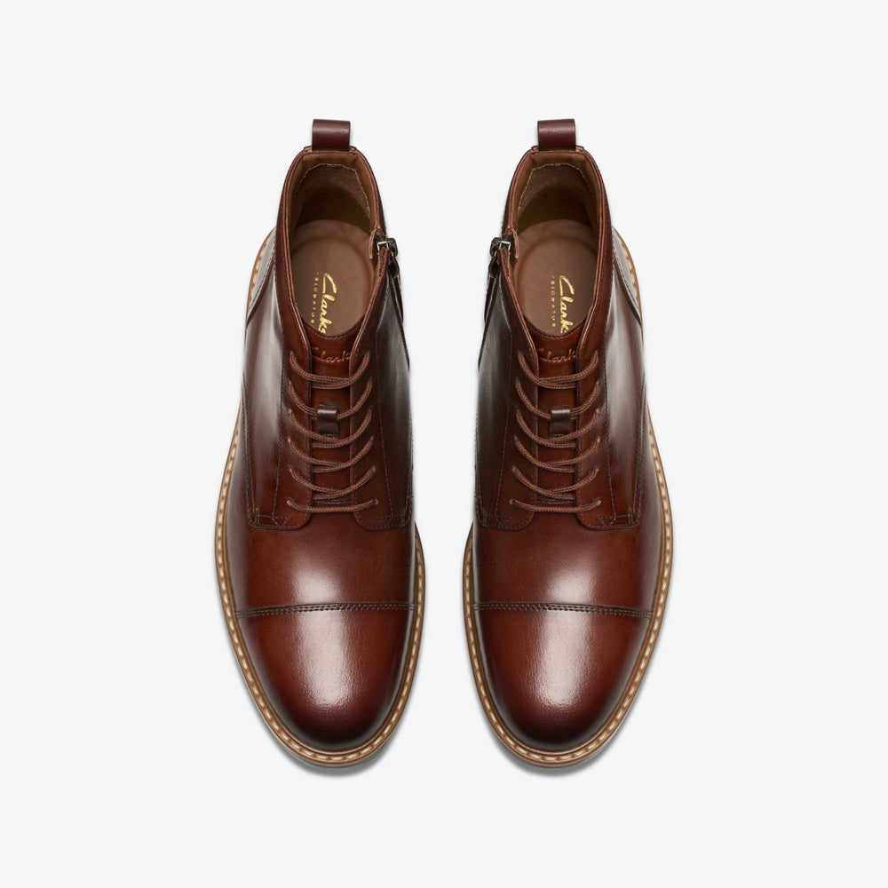 Aldwin Cap Mid Tan Leather | Clarks Sale - Men