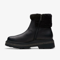 Hencroft Madi Waterproof Black Warmlined Leather | Clarks online - Women