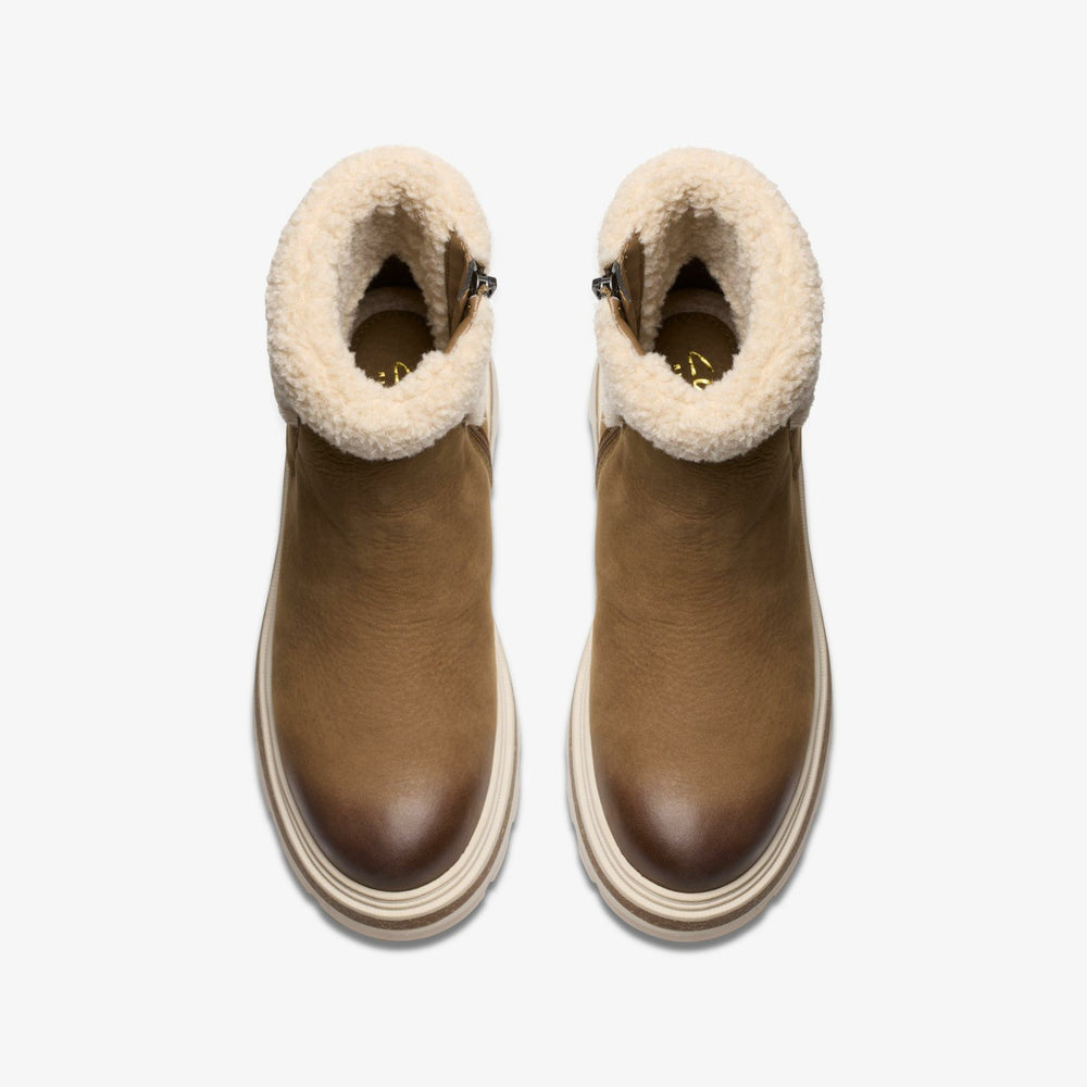 Hencroft Madi Waterproof Dark Sand Warmlined | Clarks on Sale - Women