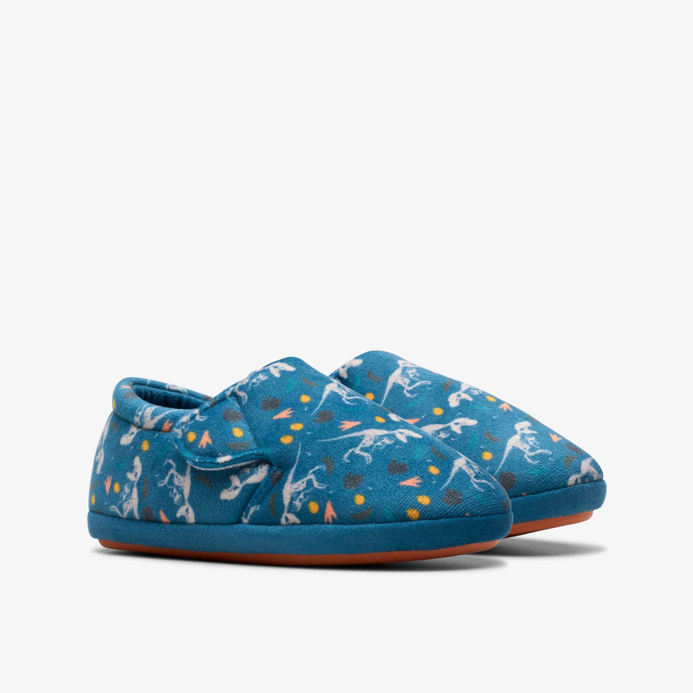 Fluffy Snug Kid Blue Print | Clarks outlet - Kids