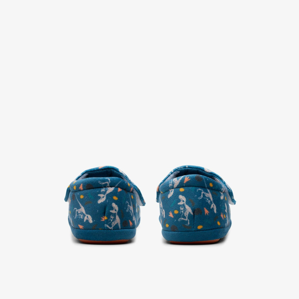 Fluffy Snug Kid Blue Print | Clarks outlet - Kids