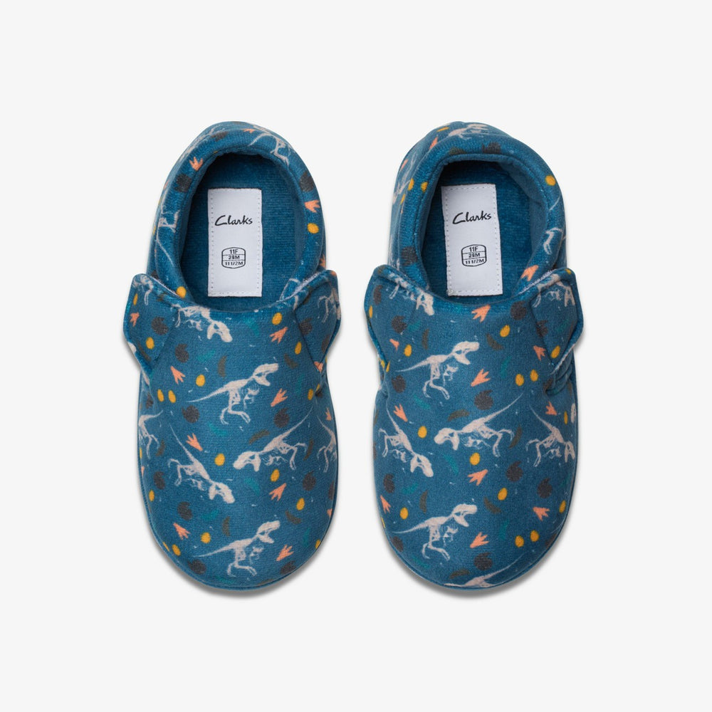 Fluffy Snug Kid Blue Print | Clarks outlet - Kids