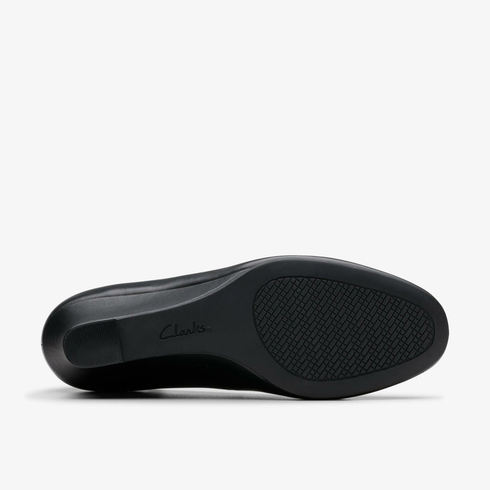 Olivette Pearl Black Leather | Clarks on Sale - Women