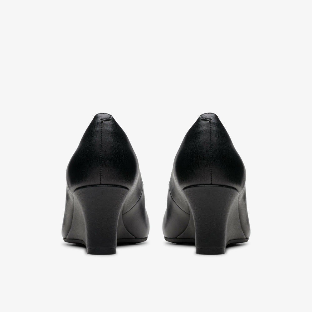 Olivette Pearl Black Leather | Clarks on Sale - Women