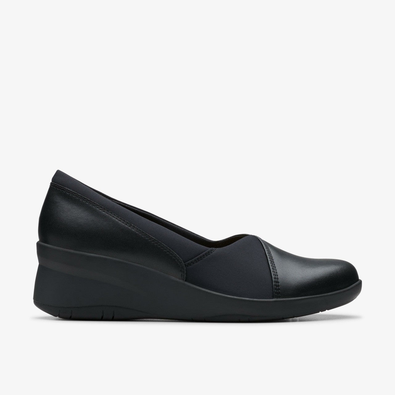 Suttyn Walk Black Leather | Clarks outlet - Women