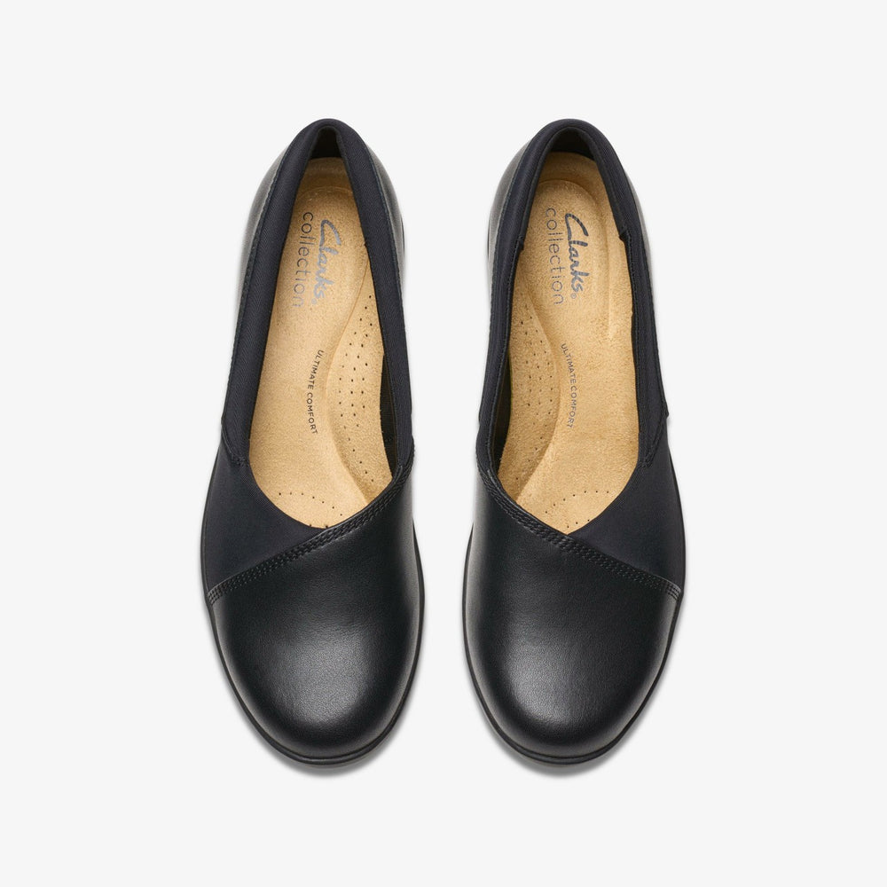 Suttyn Walk Black Leather | Clarks outlet - Women