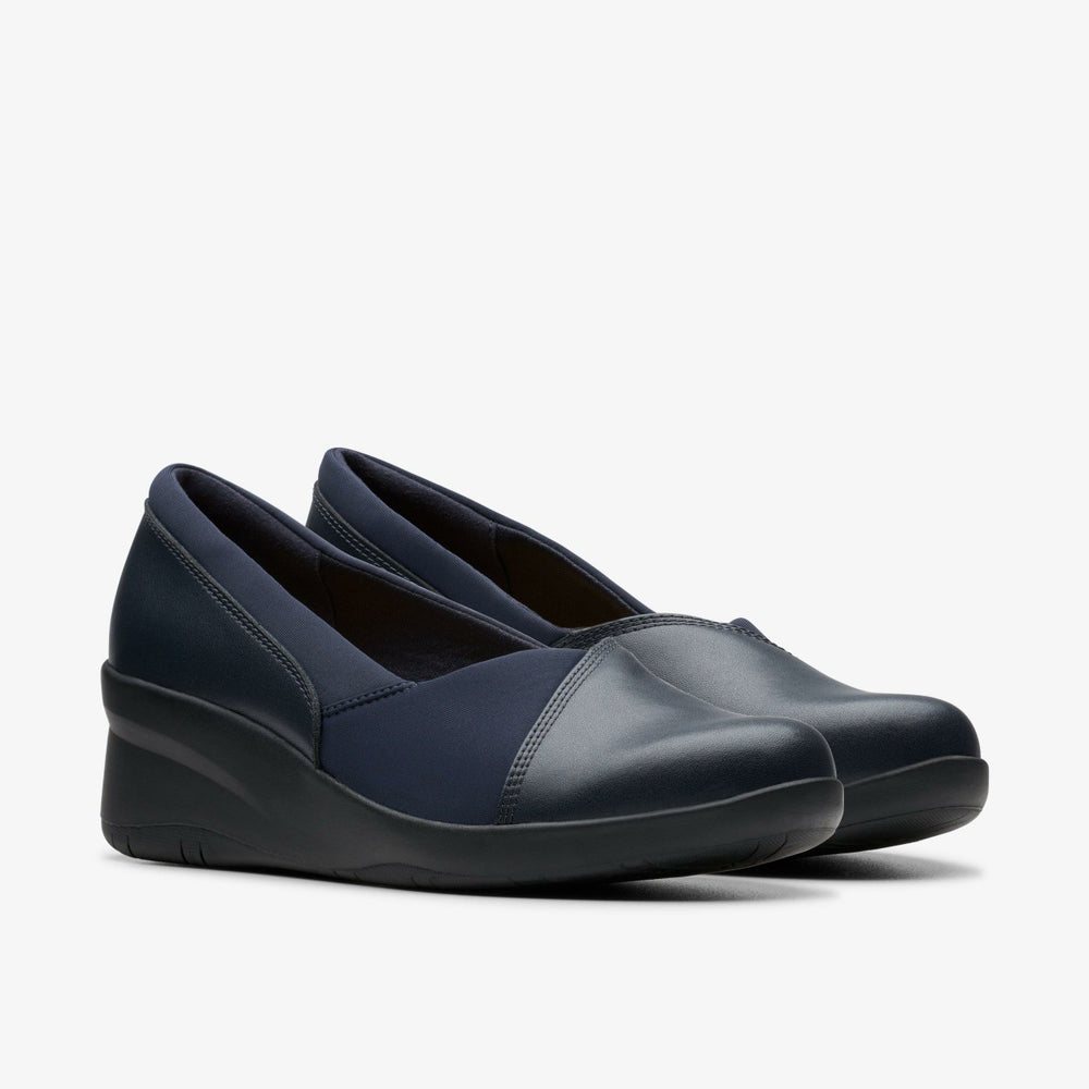 Suttyn Walk Navy Leather | Clarks discount - Women