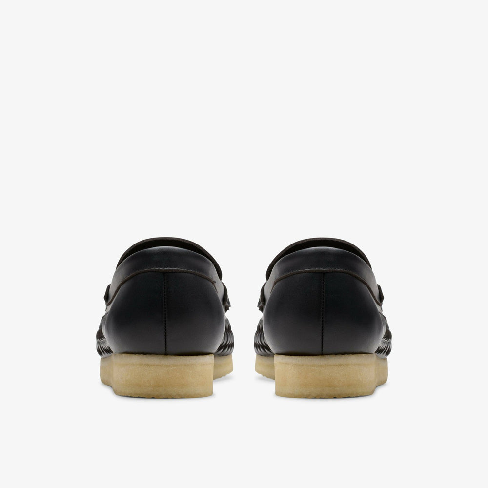 Wallabee Penny Weave Black Leather | Clarks online - Men