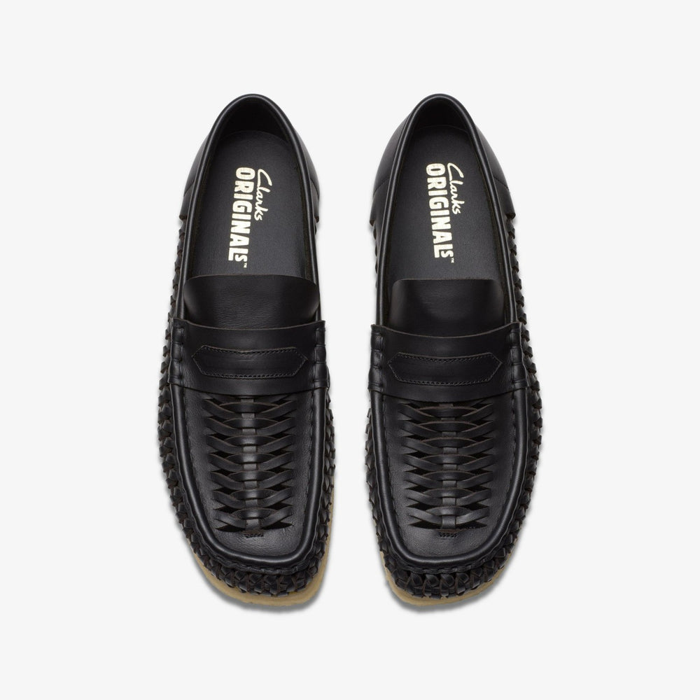 Wallabee Penny Weave Black Leather | Clarks online - Men