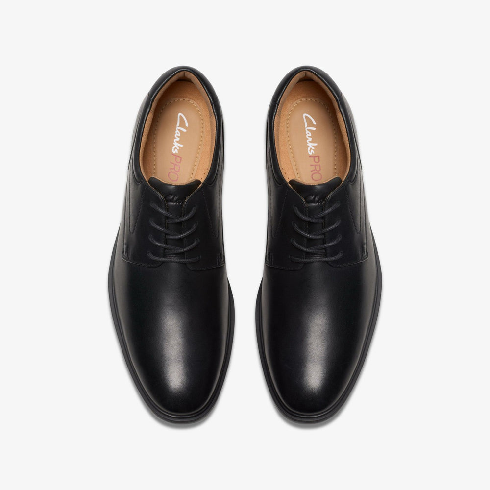 Eldredge Plain Black Leather | Clarks Sale - Men