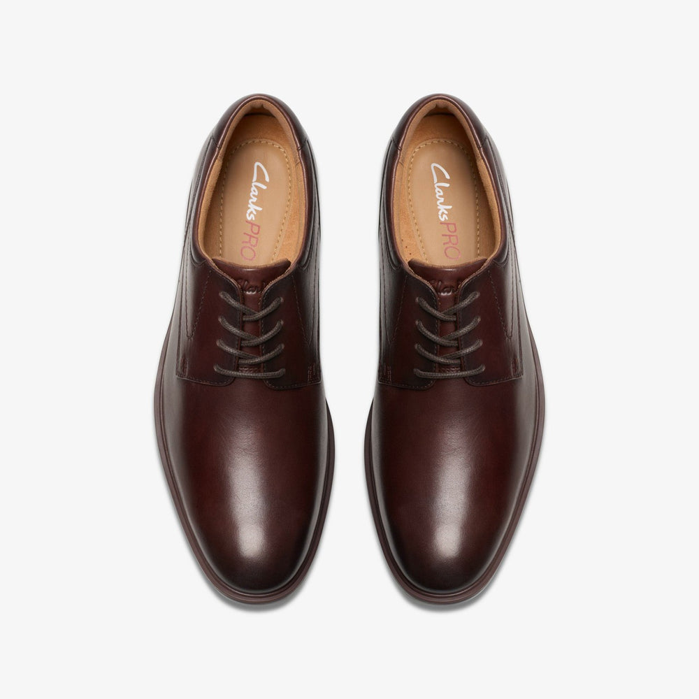 Eldredge Plain Dark Brown Leather | Clarks for sale - Men