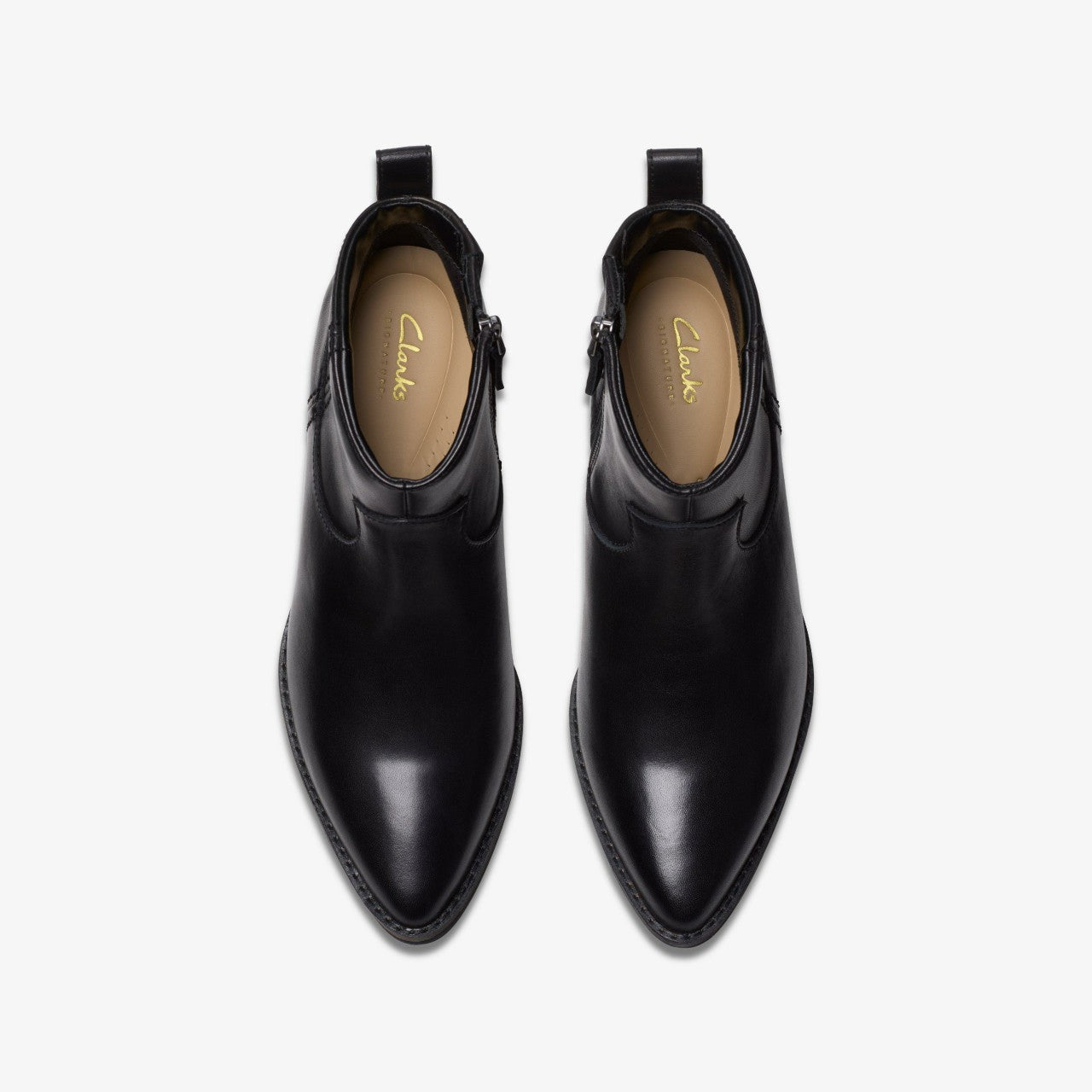 Morzine Sky Ankle Boot Black Leather | Clarks online - Women
