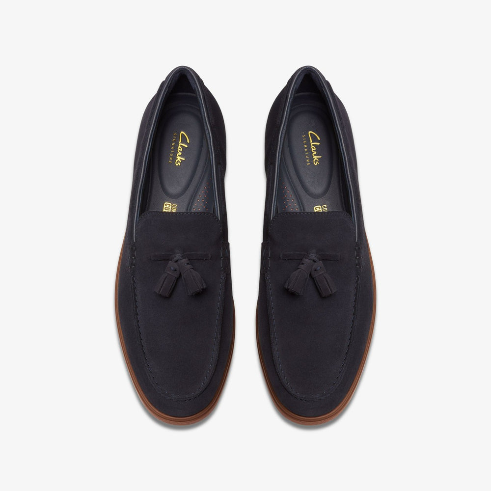 Torford Tassel Navy Suede | Clarks outlet - Men