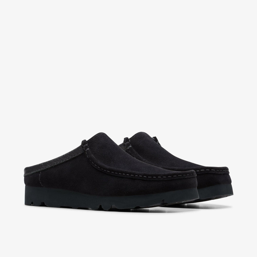 Wallabee Slip Black Suede | Clarks outlet - Men