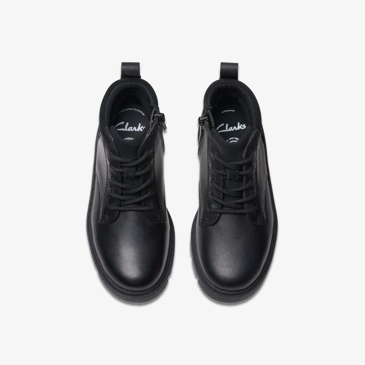 Lorcam Trail Kid Black Leather | Clarks on Sale - Kids