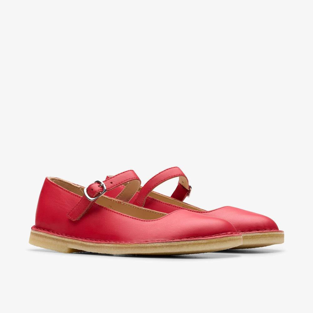 Desert Jane Red Leather | Clarks discount - Women