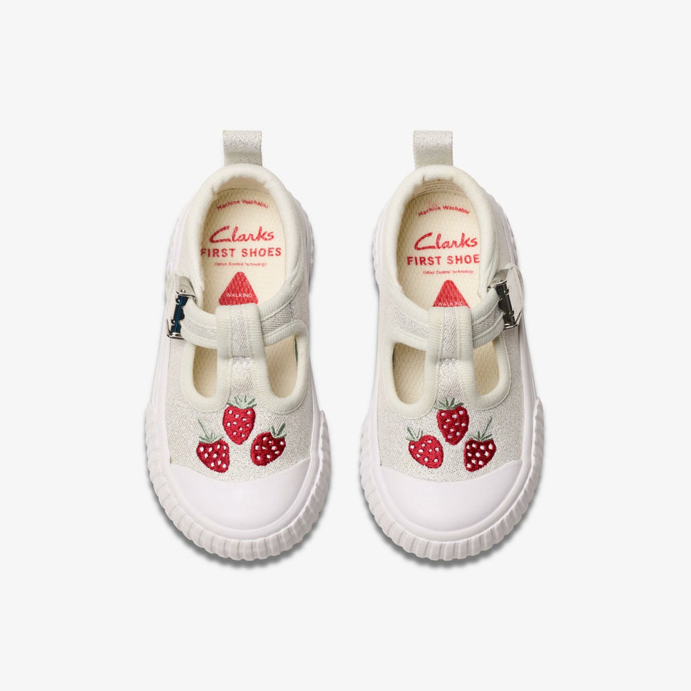 Foxing Berry Toddler Silver Fabric | Clarks discount - Kids / Babies