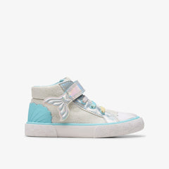 Foxing Wish Hi Toddler Silver Fabric | Clarks online - Kids