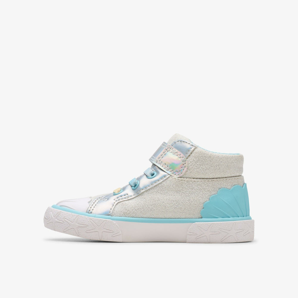 Foxing Wish Hi Toddler Silver Fabric | Clarks online - Kids