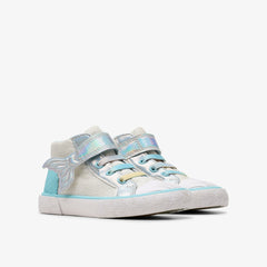 Foxing Wish Hi Toddler Silver Fabric | Clarks online - Kids