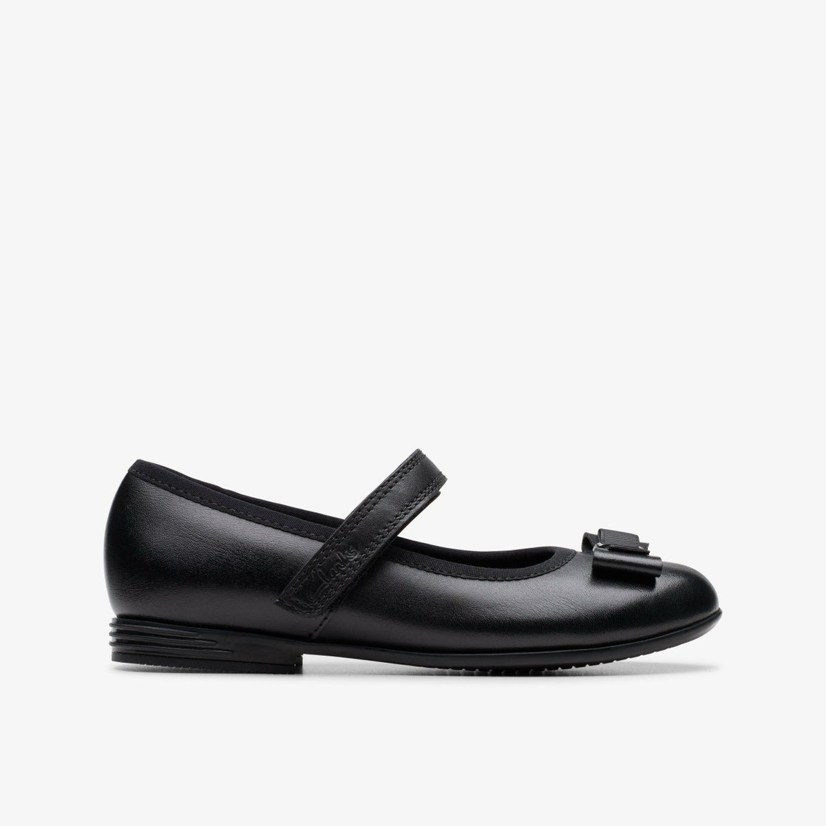 Finja Tap Kid Black Leather | Clarks on Sale - Kids