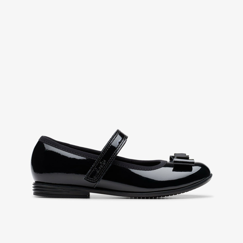 Finja Tap Kid Black Patent | Clarks for sale - Kids